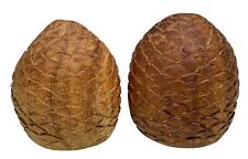 2 Small  Dragon Egg Scales Carved Wood Figurine Sculpture Pinecone GOT DND picture