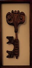 Vintage WITCO  Mid-Century 1960s WALL ART SCULPTURE Carved Key TIKI Decor Authen picture
