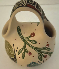 Mata Ortiz Pottery Brenda Zubia Butterfly Wedding Vase Butterfly Foliage Mexico picture