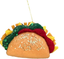 Taco Felt Ornament • Mexico Texas Spicy Mexican Food Cheese Burrito Chef Kitchen picture