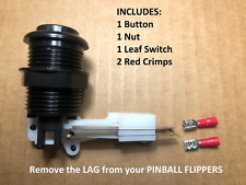 Atgames Legends Pinball LEAF SWITCH & BLACK PUSH BUTTON Replacement flippers lag picture