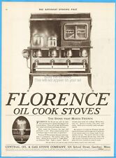 1919 Florence Oil Cook Stove Ad Central Oil & Gas Co 324 School St Gardner MA picture