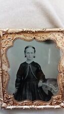 1/6 th Plate Ambrotype of Young Girl Sharp And Clear-No Case picture
