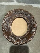Vintage Ceramic Oval Picture Frame Wall Floral 5.25” x 4.5” picture