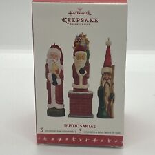 2016 Hallmark Keepsake Ornament 3 Rustic Santa’s picture