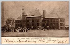 Postcard Pillsbury Hall, University of Minnesota 1909 Marching Band C77 picture