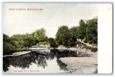 c1905 Scene Rapids River Lake Trees Manitowoc Wisconsin Vintage Antique Postcard picture