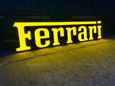 Ferrari Dealership Sign | Vintage Illuminated Lighted Supercar Automobilia picture