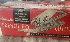 VTG Ekco Miracle French Fry Cutter Red Handle, Box Tomado Holland Kitchen Tool picture