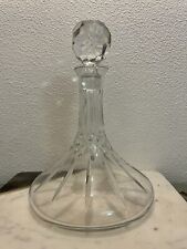 Vintage Wedgwood Cut Glass or Crystal Ship Decanter with Stopper picture