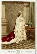 PHOTO cabinet card DISDERI circa 1880 SCHNEIDER Hortense singer picture
