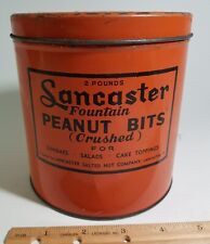 Vintage Lancaster Fountain Peanut Bits (Crushed) 2 lbs Tin picture