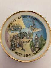 Vintage Miniature Souvenir Plate Dish Grotto of the Redemption West Bend Iowa 4” picture