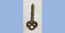 antique ORNATE embossed scroll SMALL MINIATURE LOCK KEY fancy picture