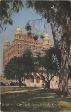 Long Beach, CA: 1929 City Hall - Vintage Los Angeles Co California Postcard picture