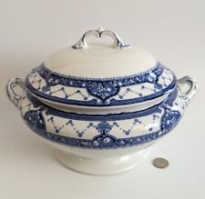 Vtg Wedgwood Sylvia Blue White Ceramic Serving Tureen Soup Beautiful MINT picture