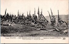 RPPC Viva La France, American Soldiers lift Guns in Salute - WWI Photo Postcard picture
