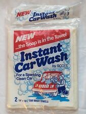 VINTAGE 1984 INSTANT CAR WASH by SCOTT soap towels Handy Beaver Prod NEW SEALED picture