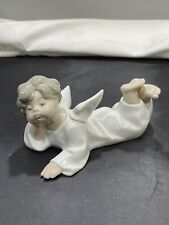 Lladro 4541 Reclining Angel Glossy Finish Figurine Hand Made In Spain picture