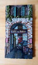 3-D Mark St. John Cafe De Paris colorful wall hanging plaque 8