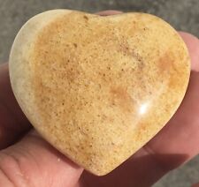 56g Citrine Quartz Heart Polished Hand Carved Display Piece picture