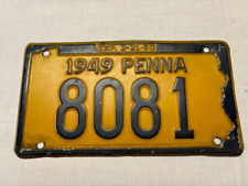 Vintage 1949 Pennsylvania License Plate 8081 picture