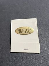 Stouffer Hotels Matchbook Advertisement Gold Logo Unique Rare Vintage picture