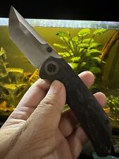WE Knife Thug XL 20028E-1 Carbon Fiber Titanium 20CV Satin Blade Flipper 3.35” picture