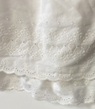 Antique Intricate Lace Textile Cotton Tablecloth Skirt Bedskirt 48x68 - 26 drop picture