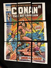 1975 TOPPS MARVEL COMICS STICKER CHECKLISTS #1-9 CONAN #1 COVER  picture