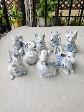 Set of 9 Country Friends 1986 Franklin Mint  Animal Creamers By Hallie Greer picture