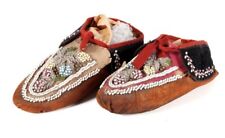 Antique Native American Iroquois Beaded Moccasins Circa 1915 picture