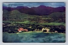 Honolulu HI-Hawaii, Aerial Waikiki, Royal Hawaiian Hotel, Vintage Postcard picture