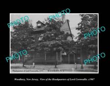 OLD LARGE HISTORIC PHOTO WOODBURY NEW JERSEY THE CORNWALLIS HEADQUARTERS 1907 picture