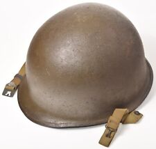 WWII US Army Airborne McCord M1-C Paratrooper Helmet Front Seam 1944 OD#3 Straps picture