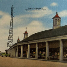 Postcard LA New Orleans French Market E.C. Kropp Linen 1930-1945 picture