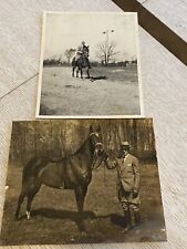 2 Vintage Antique 1930’s? Man And Horse Equestrian photo Photographs picture