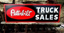 Vintage PETERBILT TRUCK SALES sign Dealership Shop Garage KENWORTH Trucking  picture