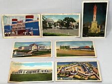 Lot of 7 ~ Vintage Postcards Chicago Worlds Fair 1933 w/ Stamps picture