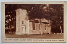NY Postcard Long Island Oakdale New York St John's Episcopal Church 2nd Oldest picture