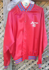 Vintage 1987 Spuds Mackenzie Bud Light Satin Nylon Red Bomber Jacket Size XL picture