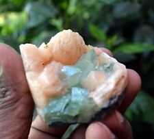 Green APOPHYLLITE On STILBITE Minerals A-4.24 picture