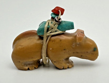 Vintage Zuni Fetish Carving of a Squirrell or Chipmunk Coral & Turquoise picture