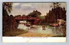 Chicago IL-Illinois, Rustic Bridge, Washington Park, Antique, Vintage Postcard picture