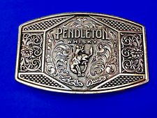 2022 Pendleton Whiskey Let'er Buck Rodeo Cowboy Montana Silversmiths Belt Buckle picture