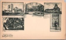 c1900s SAN ANTONIO, Texas Postcard Multi-View - Missions & San Pedro Springs picture