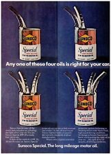 Sunoco Motor Oil Special Long Milage Vintage Print Advertisement 8