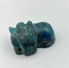 Central Asian Bactrian Sapphire Cats Eye Stone Animal Figure Bead Amulet Pendant picture