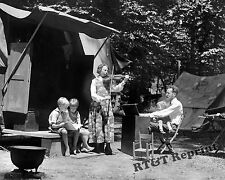 Photograph of Professor Charles Louis Seeger & Family Camping  Year 1921 8x10 picture