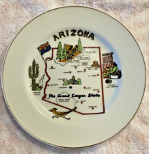 Vintage Souvenir Arizona Collector Plate Grand Canyon Saguaro Cactus Navajo picture
